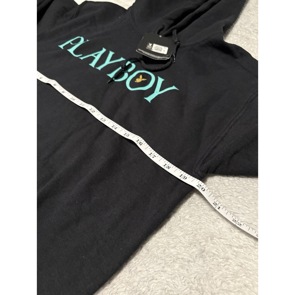 New Playboy Men's Black Pullover Hoodie Sweater Size Small Gildan NWT - Picture 4 of 7